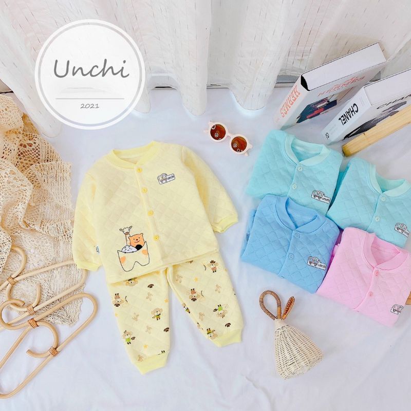 Bộ quần áo bông xốp cho bé trai bé gái 3-10kg / nhiều mẫu