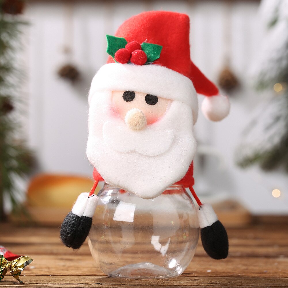 Hũ đựng kẹo socola hình ông già noel người tuyết giáng sinh năm mới DIY độc đáo