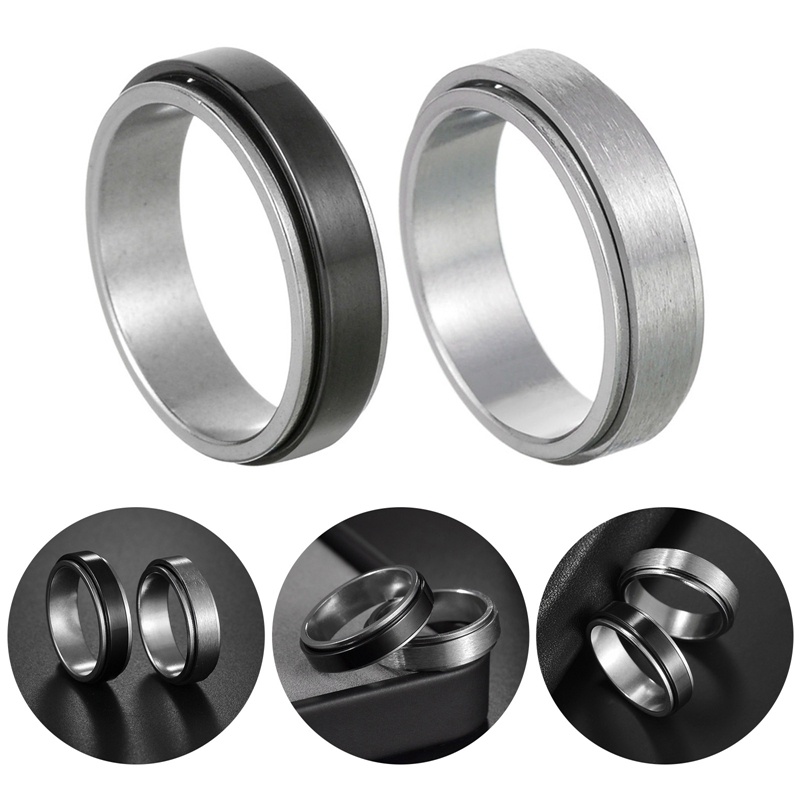 Nhẫn Xoay Bằng Thép Không Gỉ Cho Nam Và Nữ