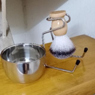 Bộ cốc đựng bọt cạo râu và quẹt bọt