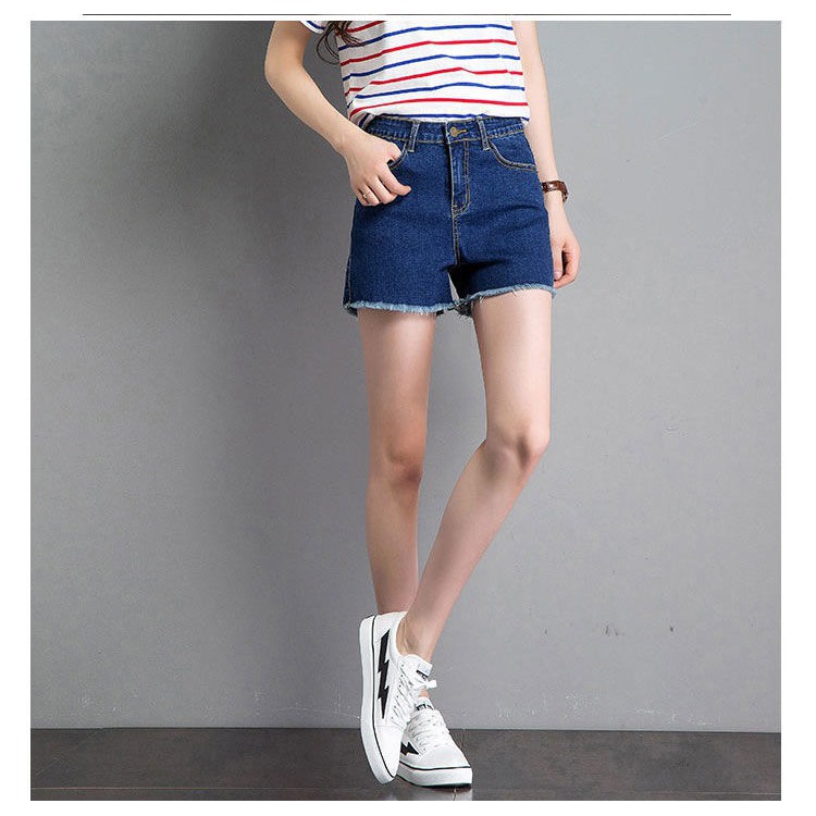 Quần SHORT JEAN NỮ co giãn (40-65KG) Quần Đùi Nữ Ngang Gối Co Giãn Chất Bò