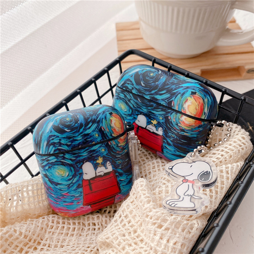 Ốp Bảo Vệ Hộp Đựng Tai Nghe Airpods 1 / 2 Hình Chó Snoopy Xinh Xắn