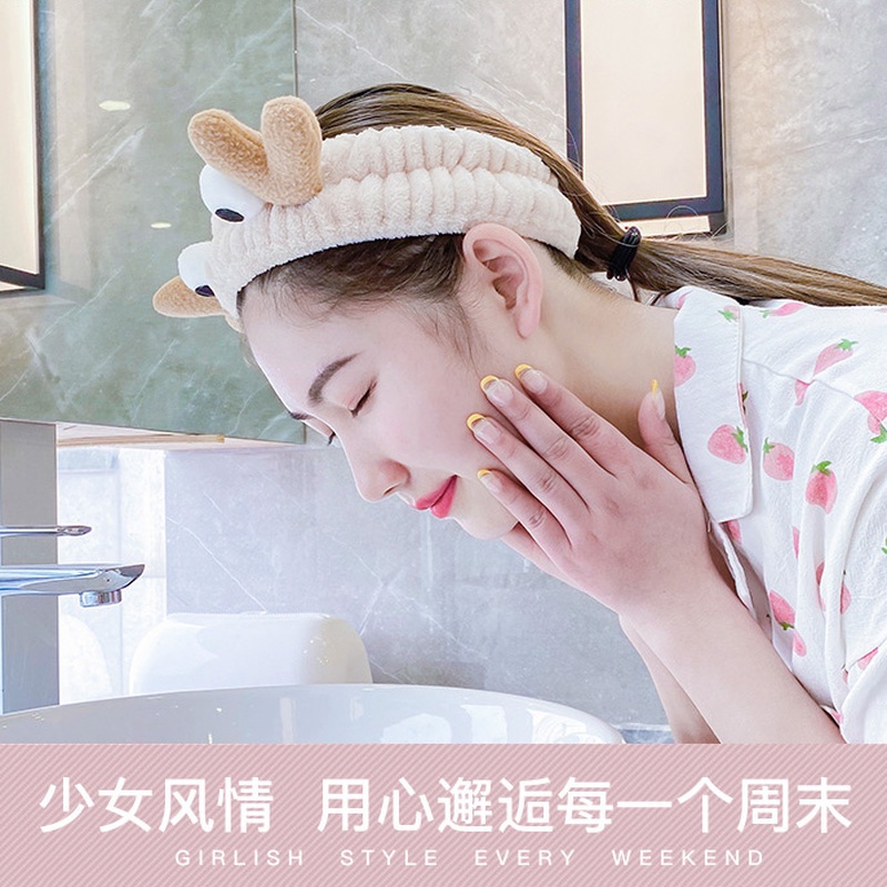 Băng Đô Cài Tóc Bản Rộng Chất Liệu Mềm Mại Co Giãn Chống Trượt Phong Cách Hàn Quốc Xinh Xắn Cho Nữ