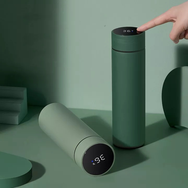 Cốc giữ nhiệt Morandi,có đèn LED hiển thị nhiệt độ kỹ thuật số, cốc giữ nhiệt chất liệu thép không gỉ 304 dung tích lớn