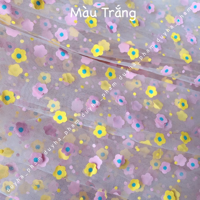 VẢI LƯỚI HOA MẬN XINH XINH
