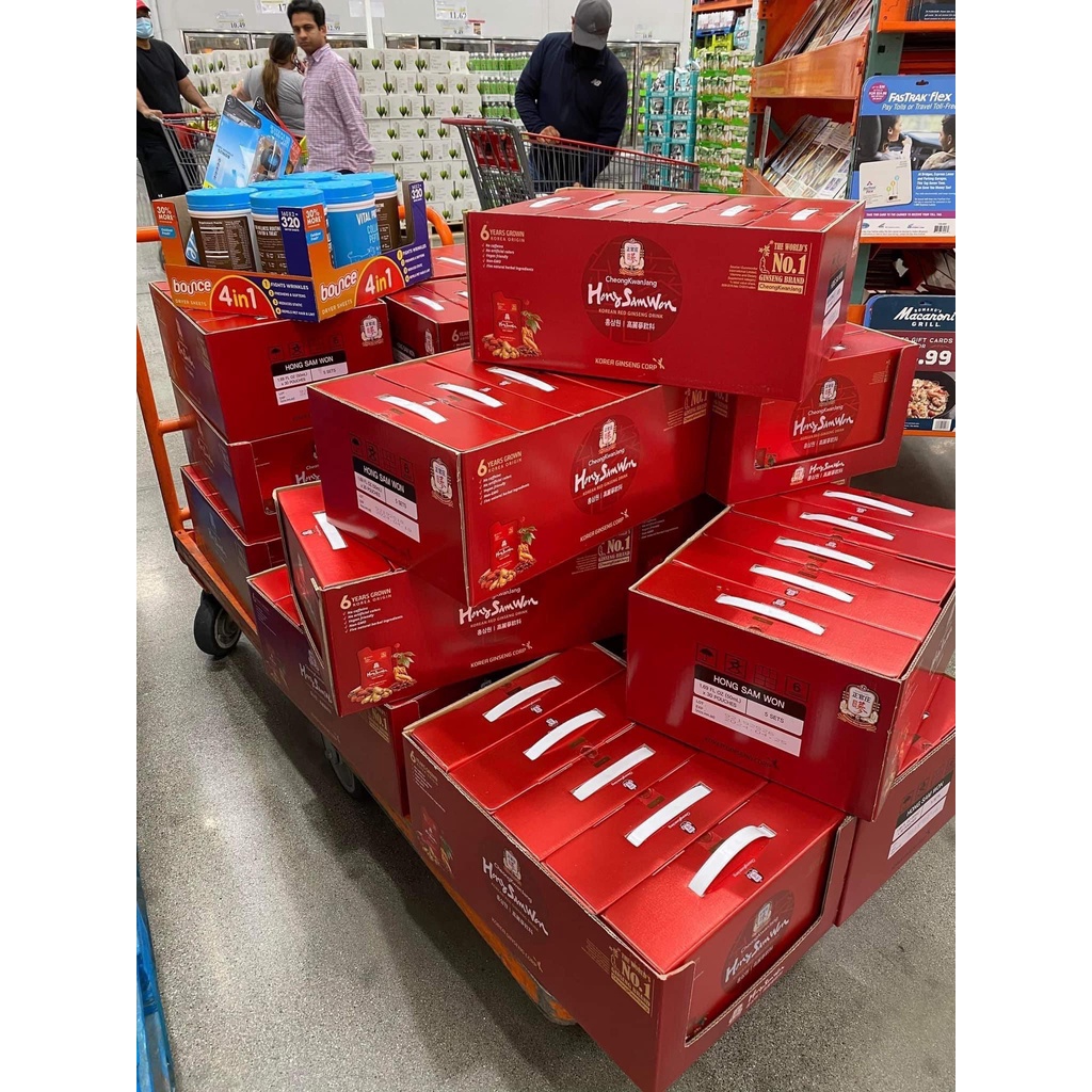 Nước Hồng Sâm Hàn Quốc - Hong Sam Won Cheong Kwan Jang 30 gói 50 ml _ Live mua hàng tại Mỹ