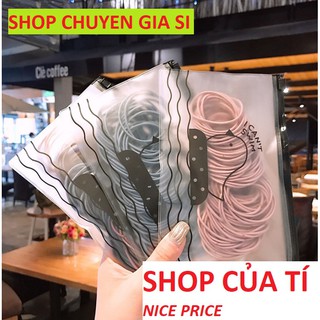 Bịch 100 cột tóc hàn quốc - thun cột tóc xinh xắn