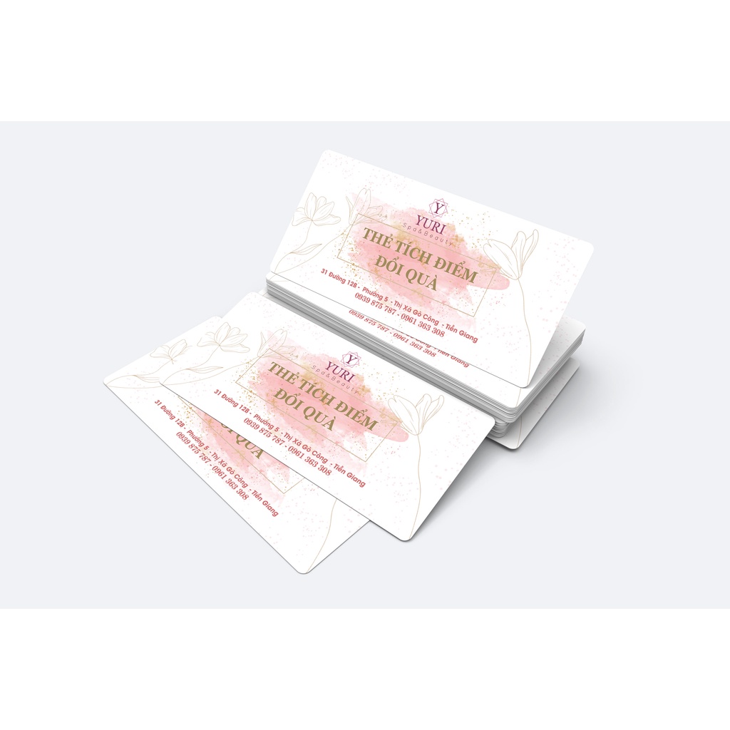 In Combo 100 Thẻ liệu trình Spa Beauty, Nails - Thẻ tích điểm  - Phiếu bảo hành theo yêu cầu