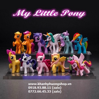 Bộ ngựa pony 12 con đồ chơi - bộ đồ chơi ngựa pony 12 con