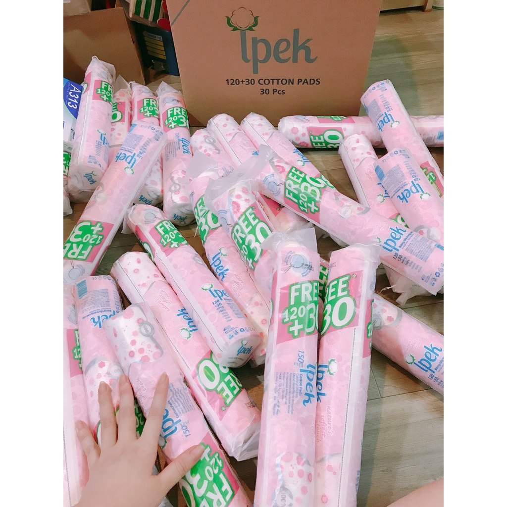 Bông Tẩy Trang Ipek Cotton Pads 120+30 Miếng Thổ Nhĩ Kỳ
