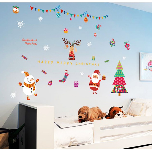 Decal trang trí tường Noel- HAPPY CHRISTMAS