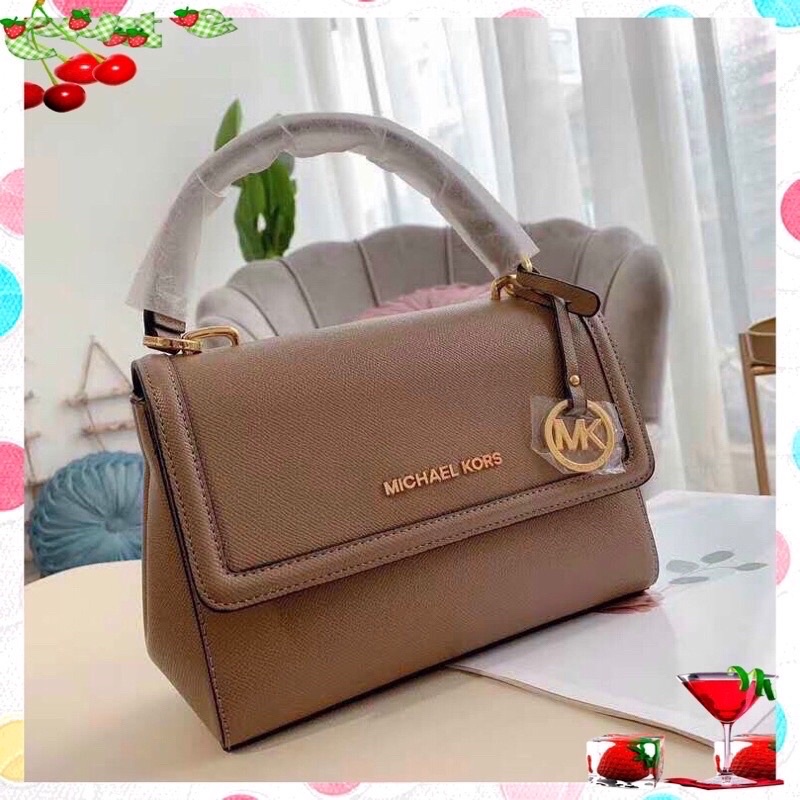 Túi Xách Nữ Cao Cấp Michael Kors Ava Mini Saffiano Crossbod Logo Vàng Sách Tay funbox Hàng Hiệu Thời Trang Cao Cấp Nữ