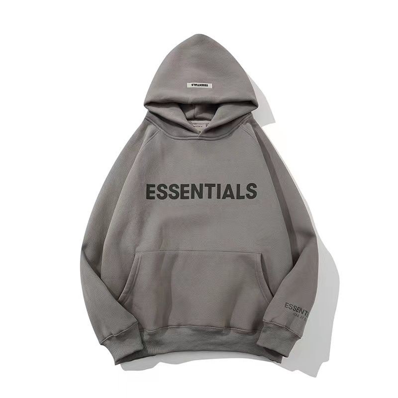 Áo hoodie, Áo nỉ in chữ essential nổi cực hot phom rộng phong cách Hàn Quốc | WebRaoVat - webraovat.net.vn