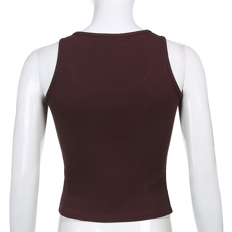 IELGY Áo Dây Nữ Cộc Tay Hở Eo Quyến Rũ