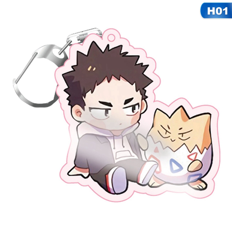 flowersqueen Móc Khóa Gắn Hình Các Nhân Vật Hoạt Hình Bóng Chuyền Haikyuu!!