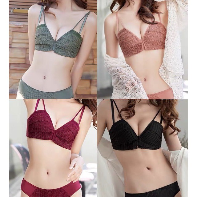 Set đồ lót nữ ❤️FREESHIP❤️ Bộ Đồ Lót Spice Girl Ren Đan - Áo Lót Nâng Ngực Thông Hơi Không Gọng | BigBuy360 - bigbuy360.vn