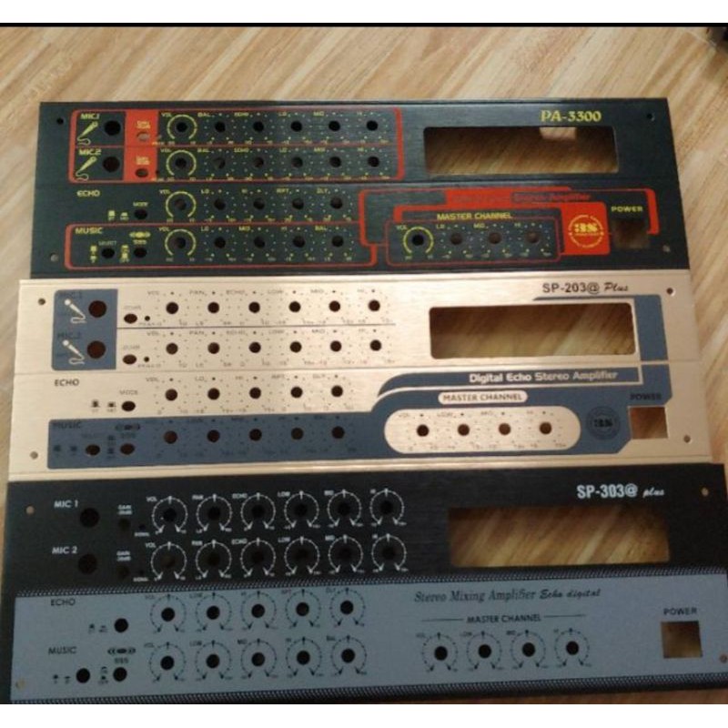Mặt amply mặt trước nhôm lắp amply 2 mic micro nhiều mẫu mới đẹp