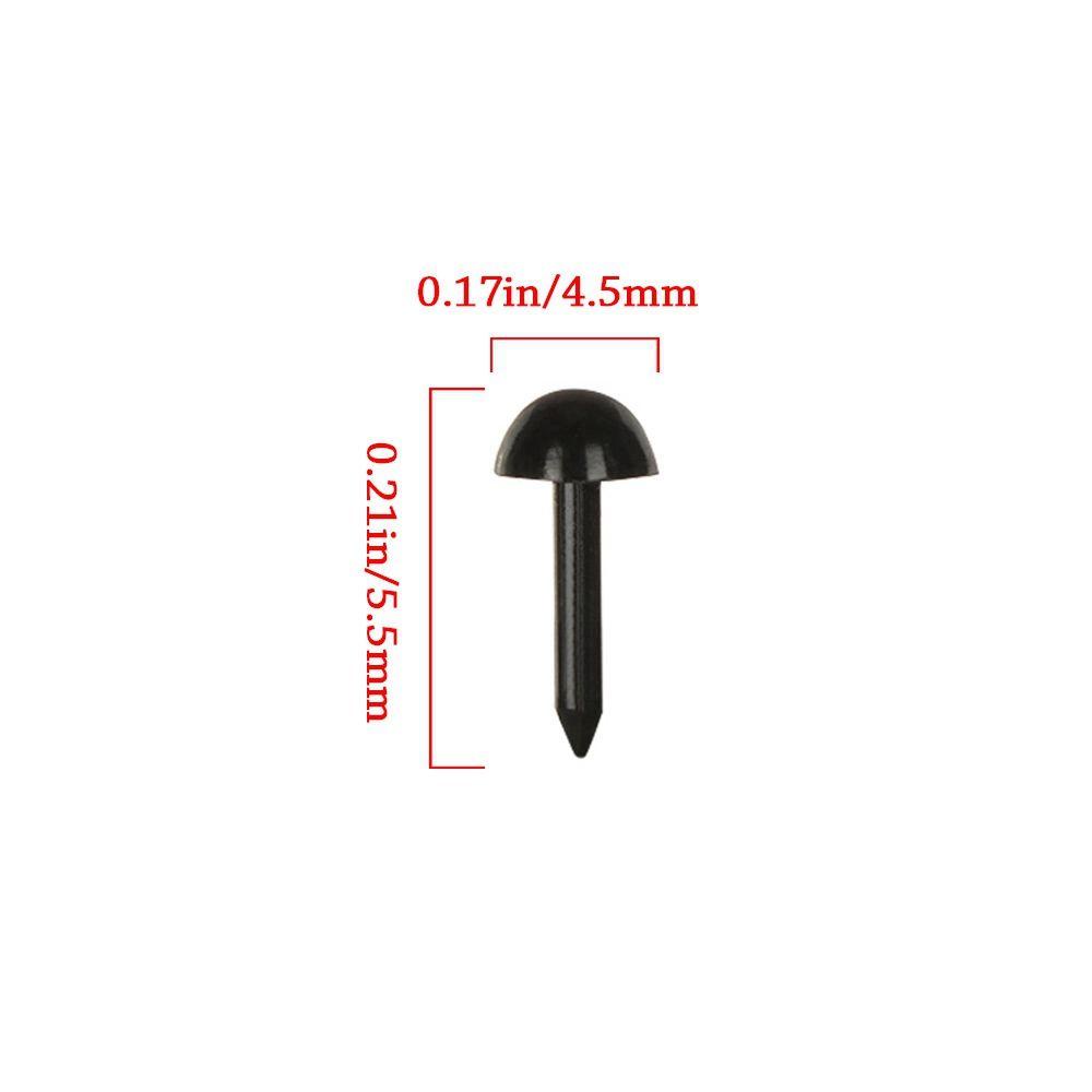 LUOL Set 100 Mắt Nhựa Tam Giác Màu Đen Cho Búp Bê