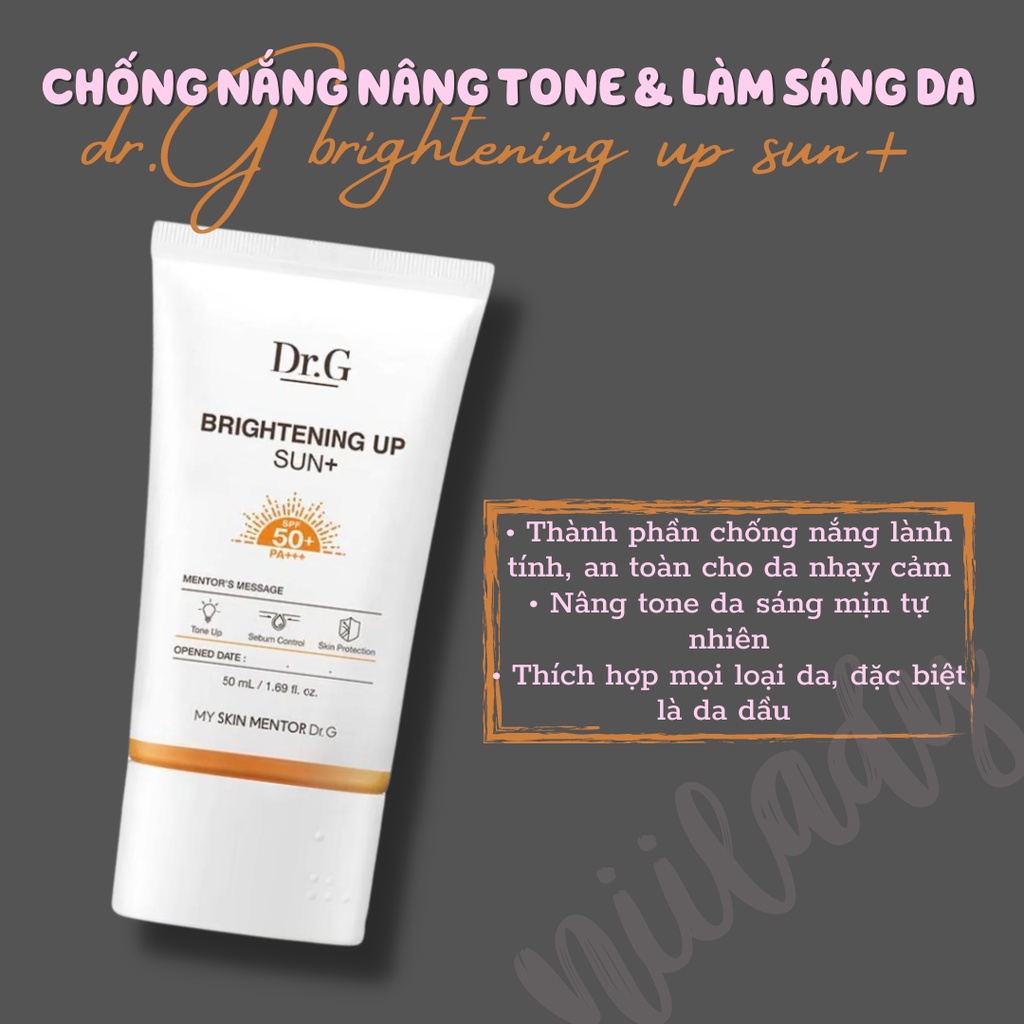 Kem chống nắng Dr.G Brightening Up Sun+ / Green Mild Up Sun+