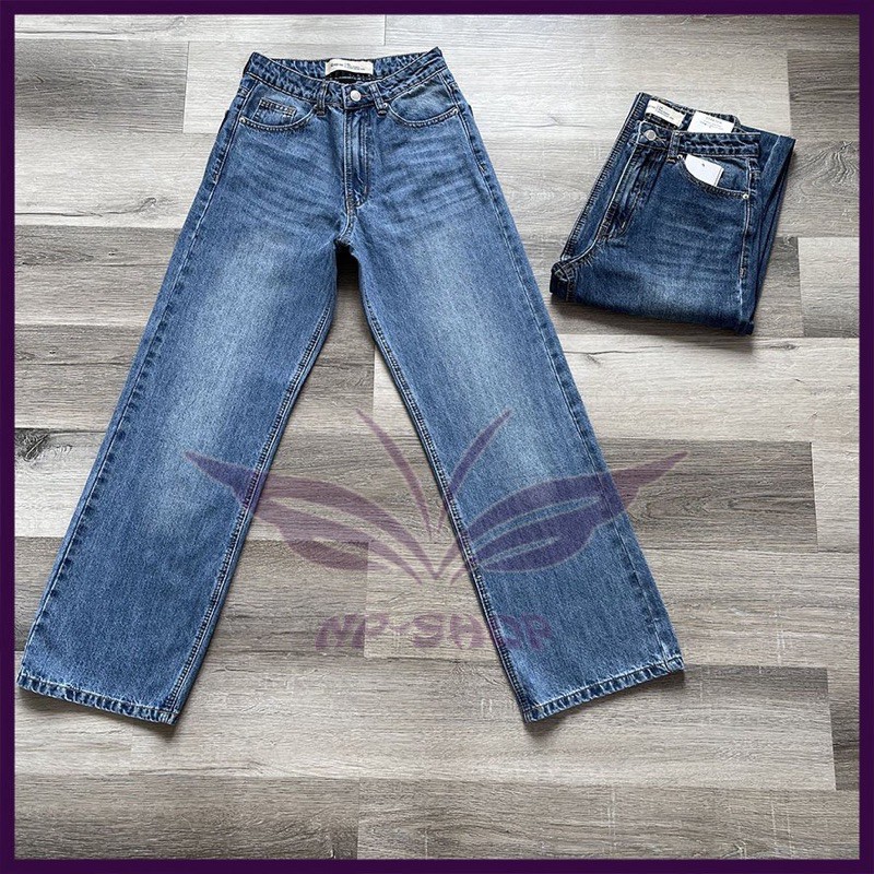 Quần jeans nữ ống rộng culottes form dài kiểu wash Nhipham shop/quần bò nữ/vnxk | BigBuy360 - bigbuy360.vn