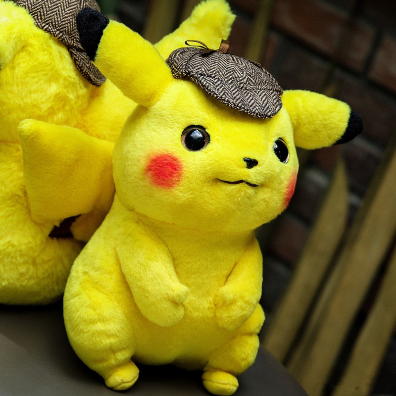 đồ chơi nhồi bông Hình Thám Tử Pikachu Mềm Mại 12 &quot;