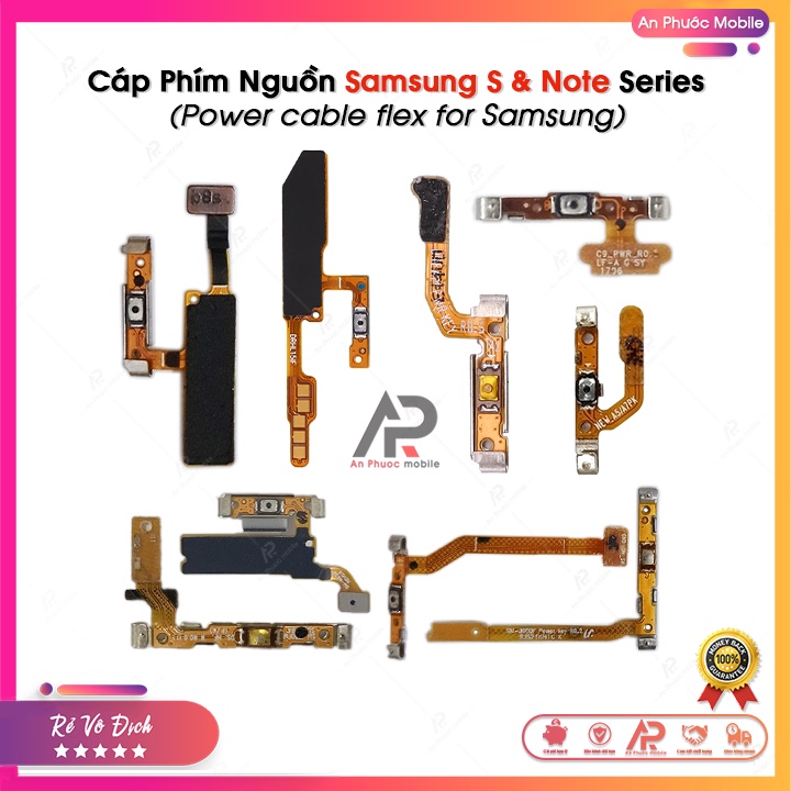 Cáp Nút Nguồn Samsung Zin ✅ Dây cáp phím nguồn Samsung Note 8/ 9/ 10/ 10 Plus/ S7/ S7E/ S8/ S8+/ S9/ S9+/ S10 5G Plus