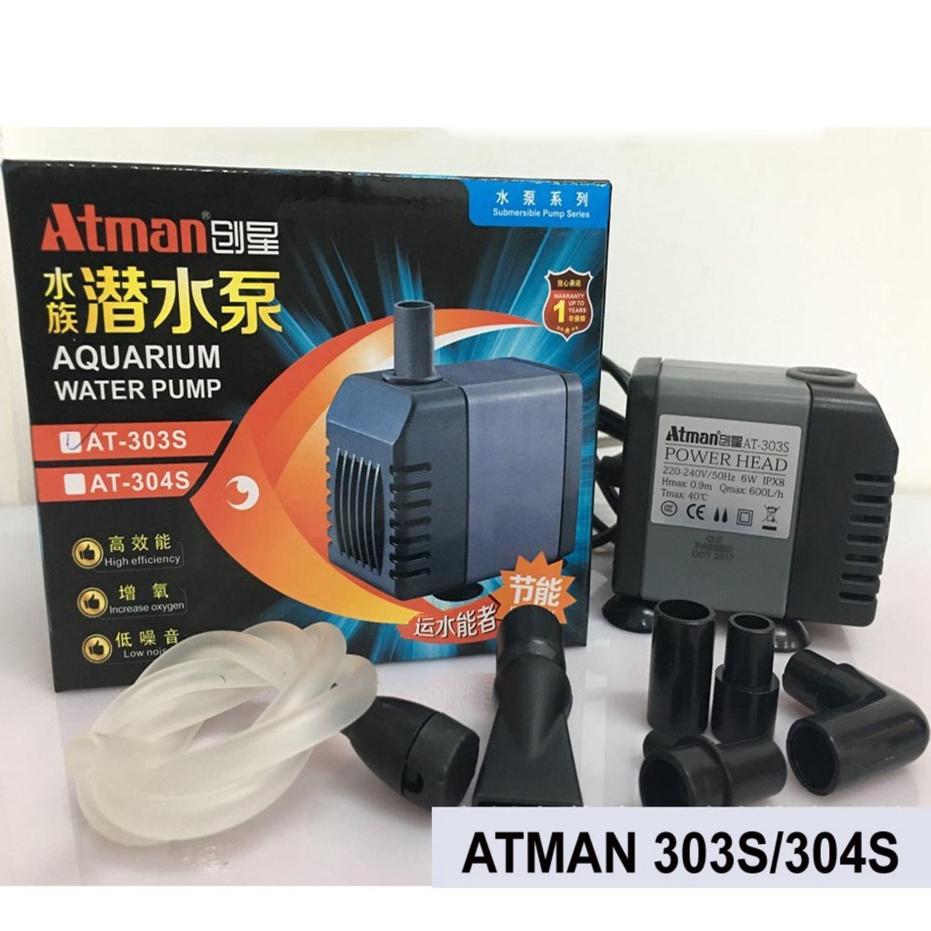 Máy Bơm hồ cá - bơm nước bể cá cảnh Atman At-303s (Hàng Công Ty)