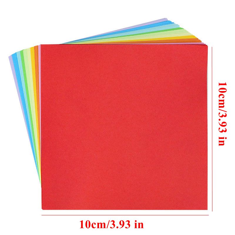 100 Tờ Vuông Giấy Origami Mặt Hai Màu Giấy Gấp Origami Nhiều Màu Trẻ Em Handmade DIY Scrapbook Nghệ Thuật