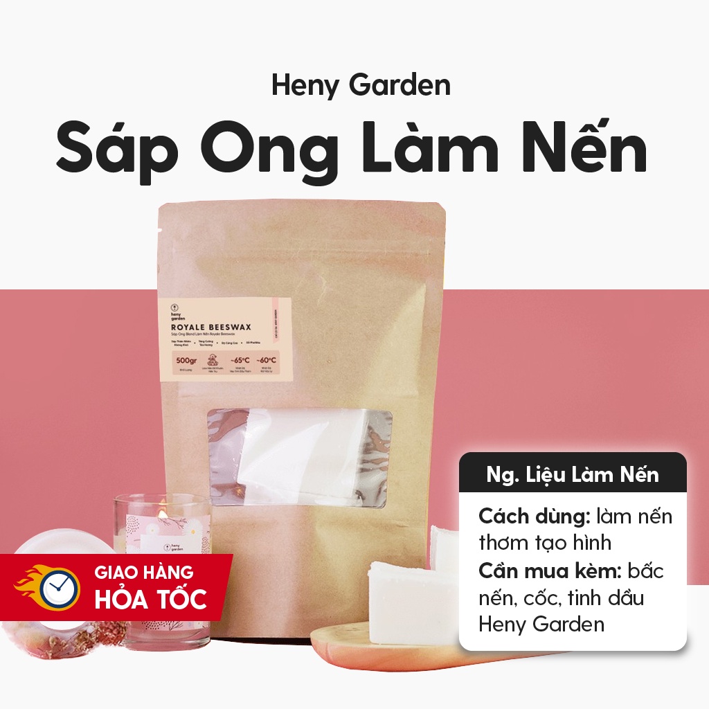 Sáp Ong Làm Nến Thơm Tạo Hình Royale Beeswax HENY GARDEN Loại Cao Cấp