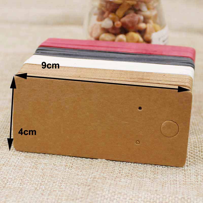 Set 100 Giấy In Màu Kích Thước 4*9cm Đựng Bông Tai Thẻ