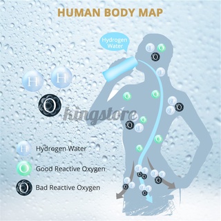 ALKALINE Bình Nước Hydrogen Có Thể Sạc Được 380ml