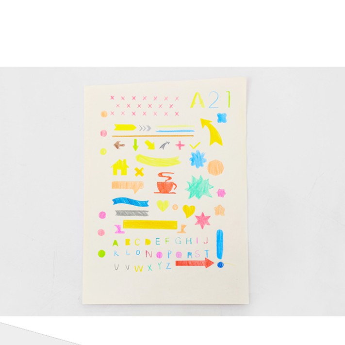 Khuôn mẫu để tô màu vẽ trang trí gắn sổ tay Planner A5