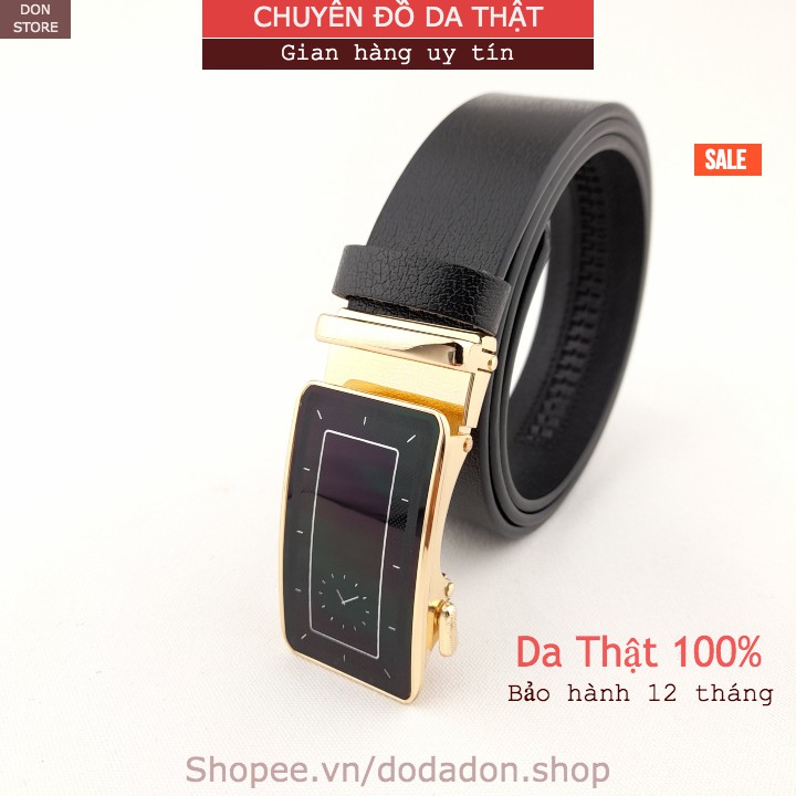 [HOT] Thắt Lưng Nam Da Thật Mặt Khóa Kẹp Rút Chống Trượt Cao Cấp ( Full Hộp + BH 12 Tháng )