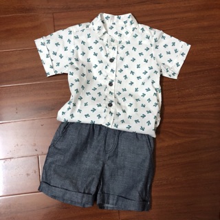 Set sơmi quần short bé trai