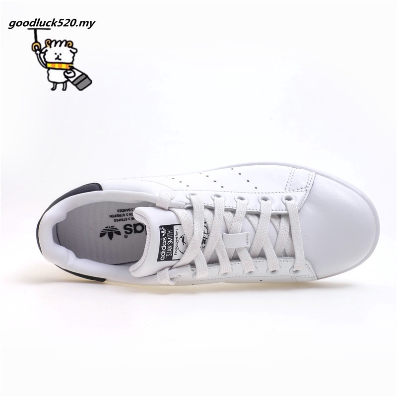 Giày thể thao Adidas Smith cổ thấp màu trắng/đen thời trang cho nam và nữ