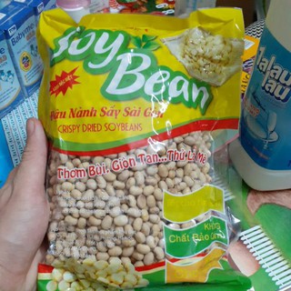 đậu nành sấy giòn dried soy beans 500g hút chân không