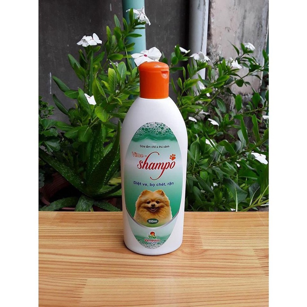 Sữa Tắm Diệt Ve, Rận, Bọ Chét Vime Shampoo 300 ml Nắp Đỏ