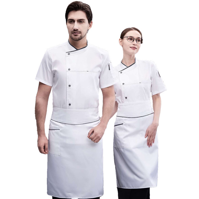 ĐỒNG PHỤC BẾP 2 MÀU TRẮNG ĐEN