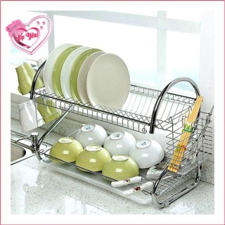 Kệ úp chén dĩa Inox 2 tầng