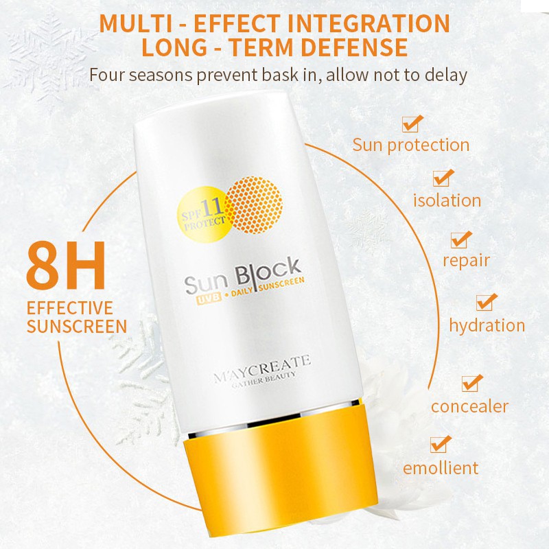 [Hàng mới về] Kem chống nắng MAYCREATE chống tia bức xạ mặt trời và UVA UVB bảo vệ và làm trắng da tuyệt đối | BigBuy360 - bigbuy360.vn