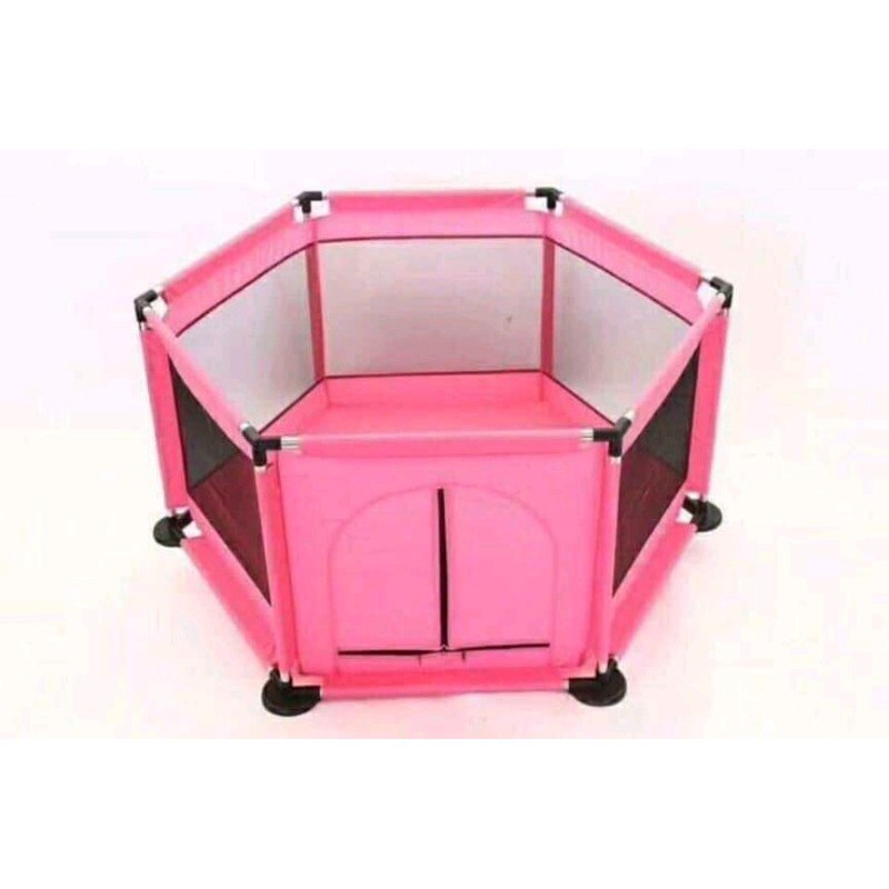 QUÂY BÓNG LỤC GIÁC KHUNG INOX TẶN KÈM 10 BÓNG NHỰA CHO BÉ ( GIA DỤNG 1995 )