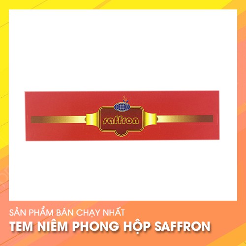 Tem niêm phong hộp saffron