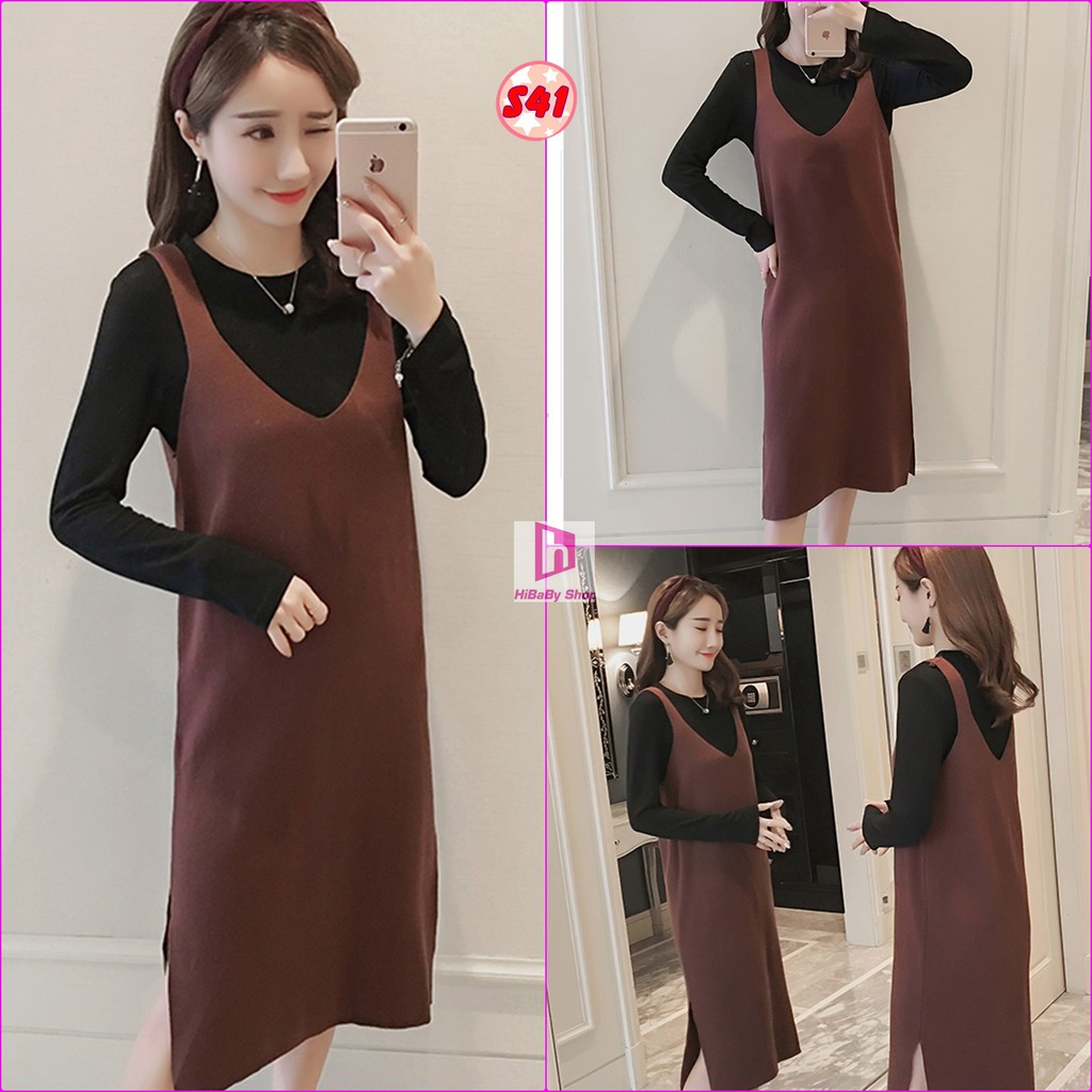 Set Váy Yếm cho con ti Thu đông S41