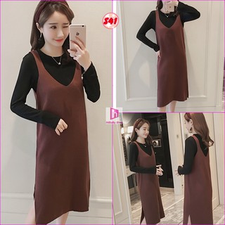 Set váy yếm cho con ti thu đông s41