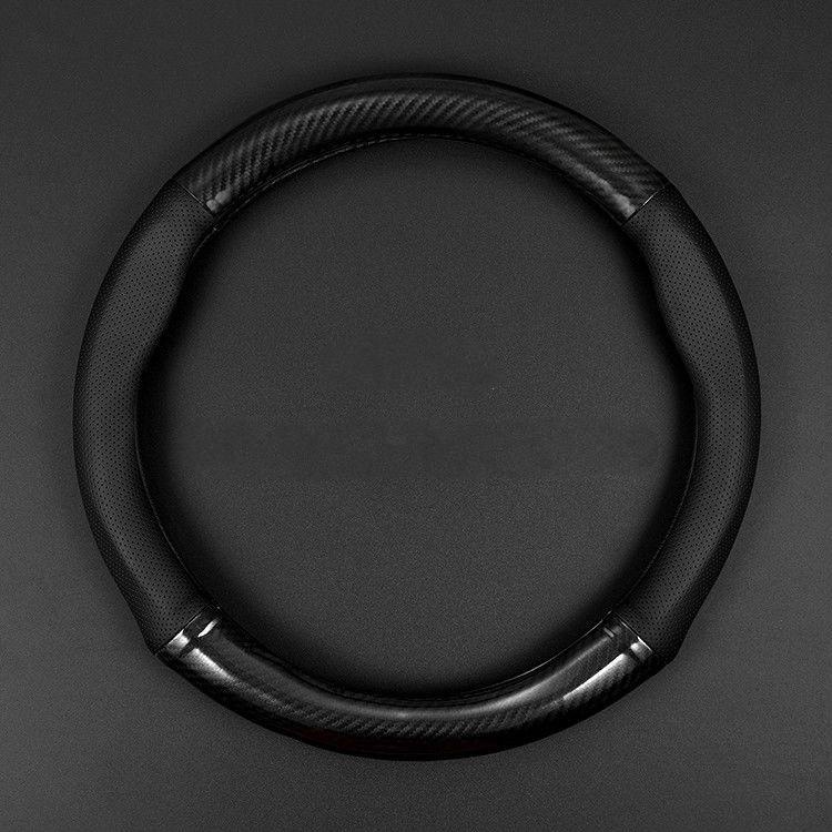Bọc vô lăng ô tô "bằng da đục lỗ sợi cacbon" Bọc vô lăng thông dụng chống trơn trượt thấm mồ hôi bằn