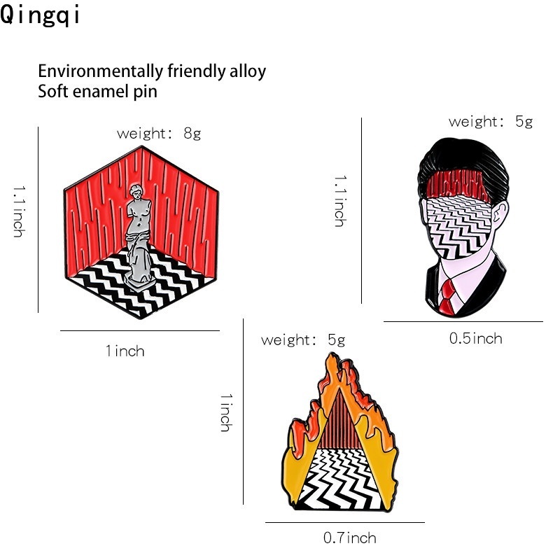 Ghim cài áo Miss Zoe tráng men hoa văn độc đáo