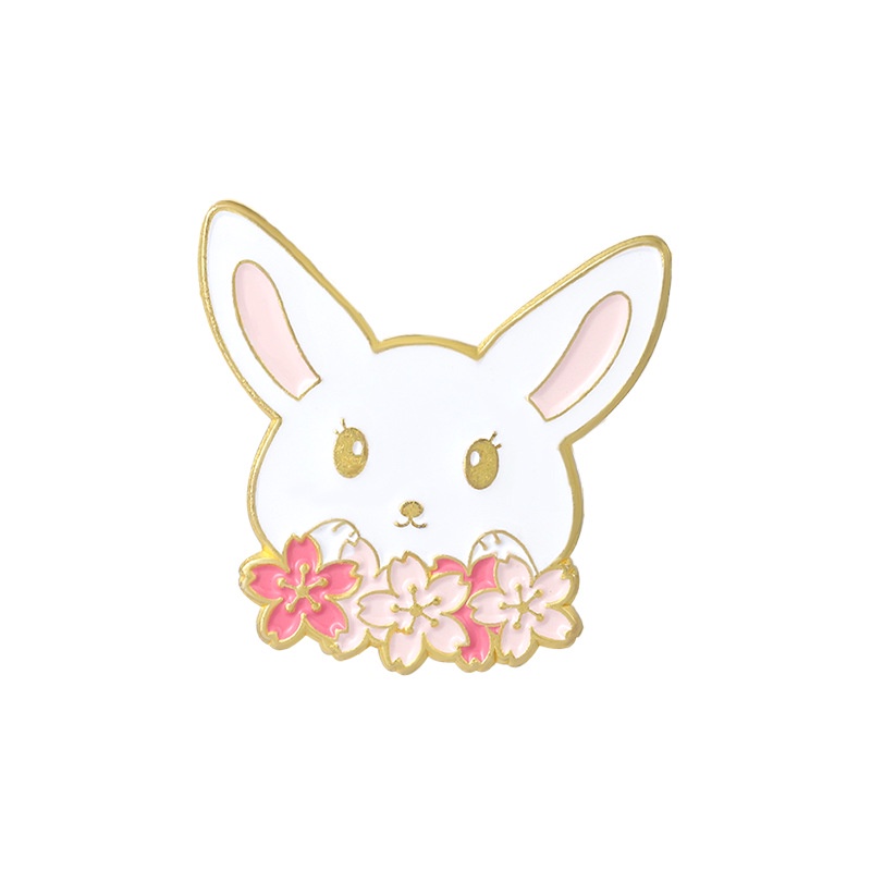 Trâm Cài Áo Hình Thỏ Mèo Dễ Thương Phong Cách Nhật Bản