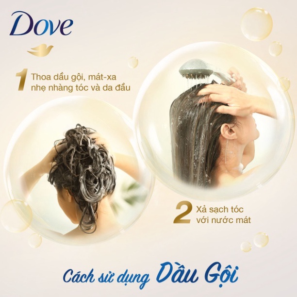 Dầu gội phục hồi tóc Dove Phục Hồi Hư Tổn Công nghệ độc quyền Định Vị Hư Tổn Chính Xác cho tóc suôn mượt, khỏe đẹp 880g