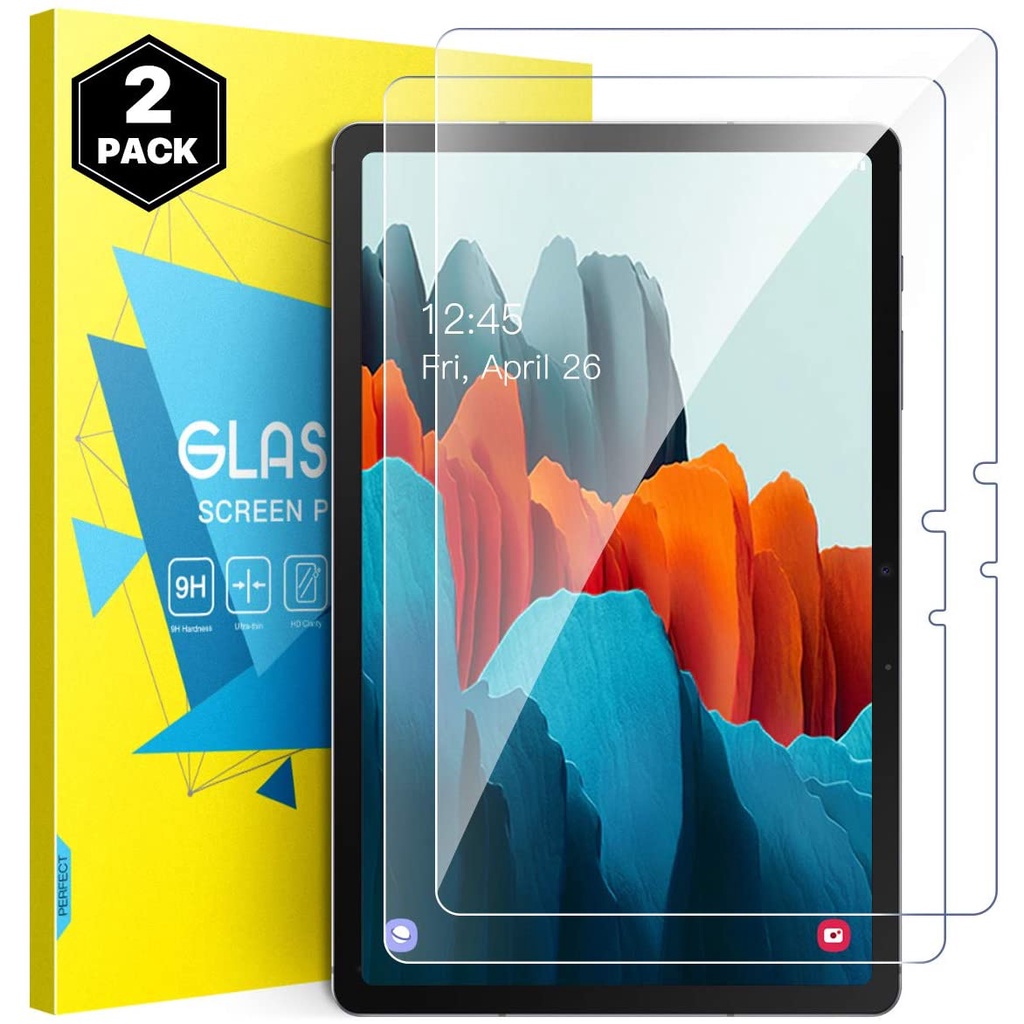 Set 2 kính cường lực 9h bảo vệ màn hình cho Samsung Galaxy Tab S7 11 &quot;&amp; S7 Plus 12.4&quot; 2020