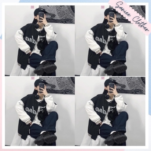 Áo bomber unisex nam nữ chất tricos áo bomber nữ varsity jacket bomber zaclang in cal phối màu cá tính saniee clother